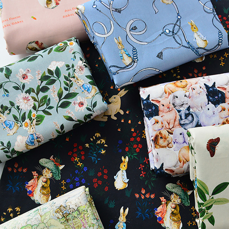 Sewing By - Rabbit Printed Fabric Cotton for Sewing