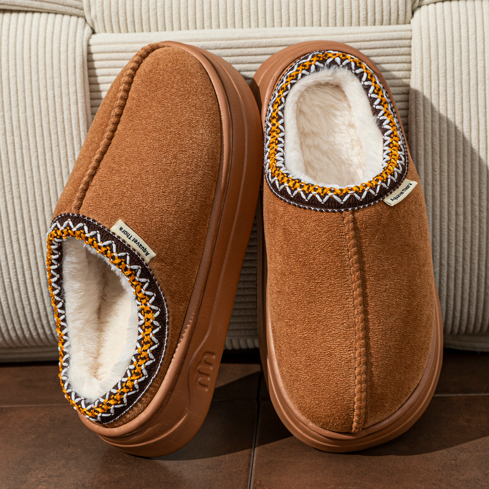 Sewing House - Winter Women's Slippers Boots Fashion Fuzzy