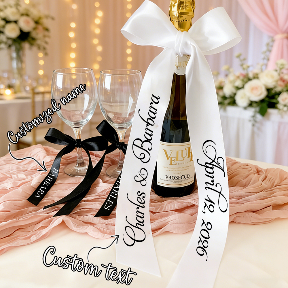 Sewing Custom - 3Pieces/Set Customized Bow Ribbon Customizable Name