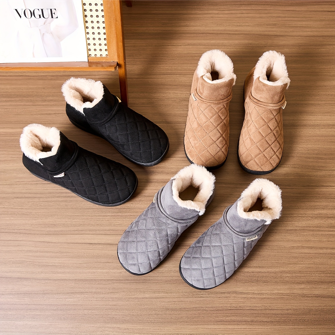 Sewing House - Winter Warm Plush Slippers Men Women