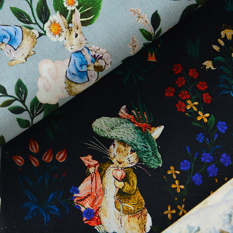 Rabbit Printed Fabric Cotton f - Sewing By review and price