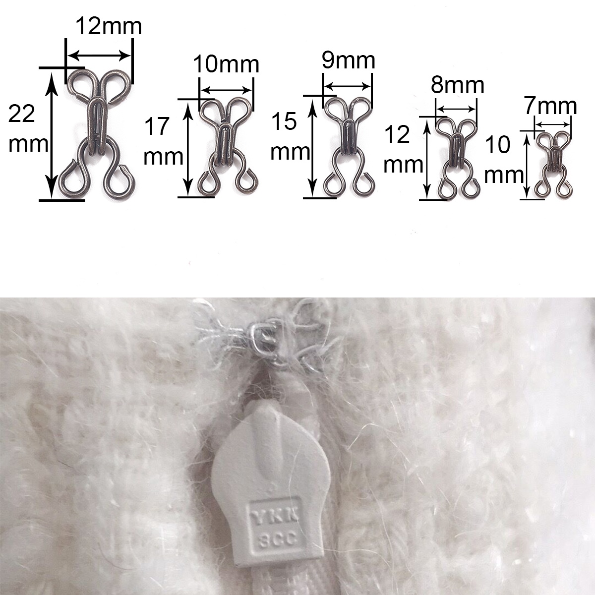 7-12mm 24pcs Cloth Hook and Ey - Hook Eye Fastener review and price