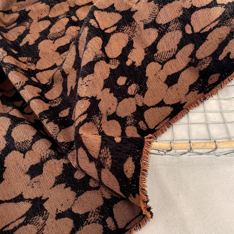 Brown Rock Texture Woven Fabri - Vintage Sewing Textile review and price