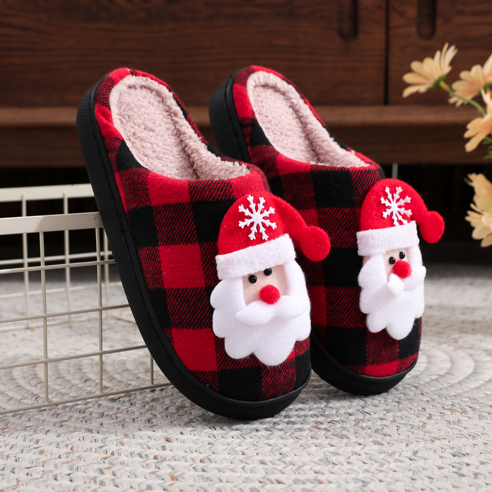 Christmas Couple Fuzzy Slipper - Sewing House review and price