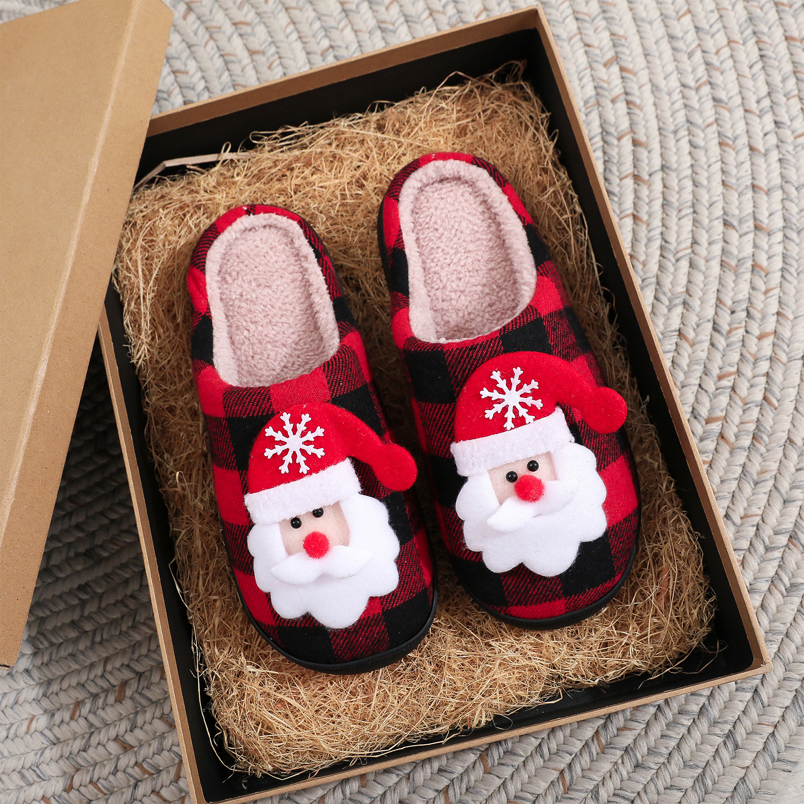 Christmas Couple Fuzzy Slipper - Sewing House review and price