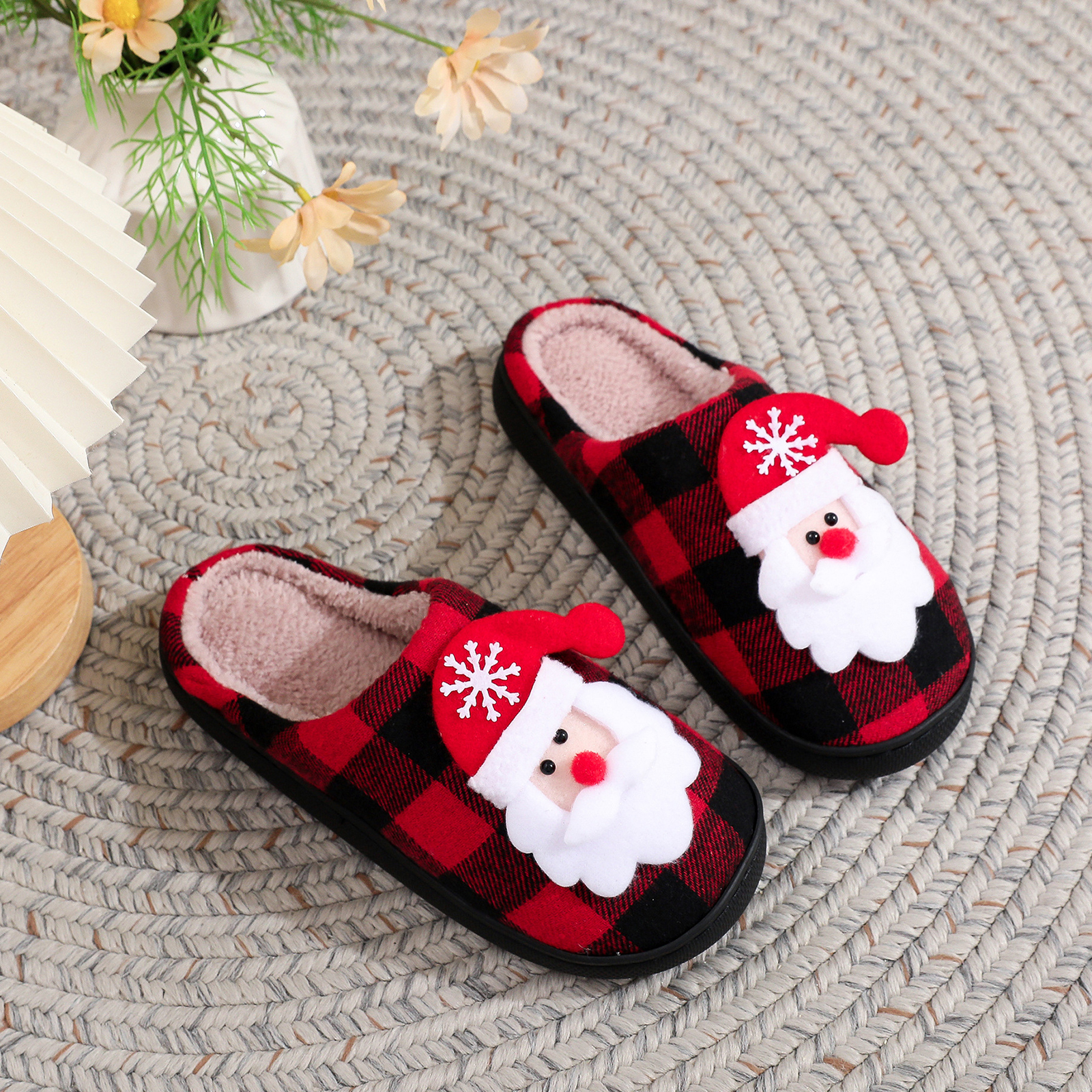 Christmas Couple Fuzzy Slipper - Sewing House review and price