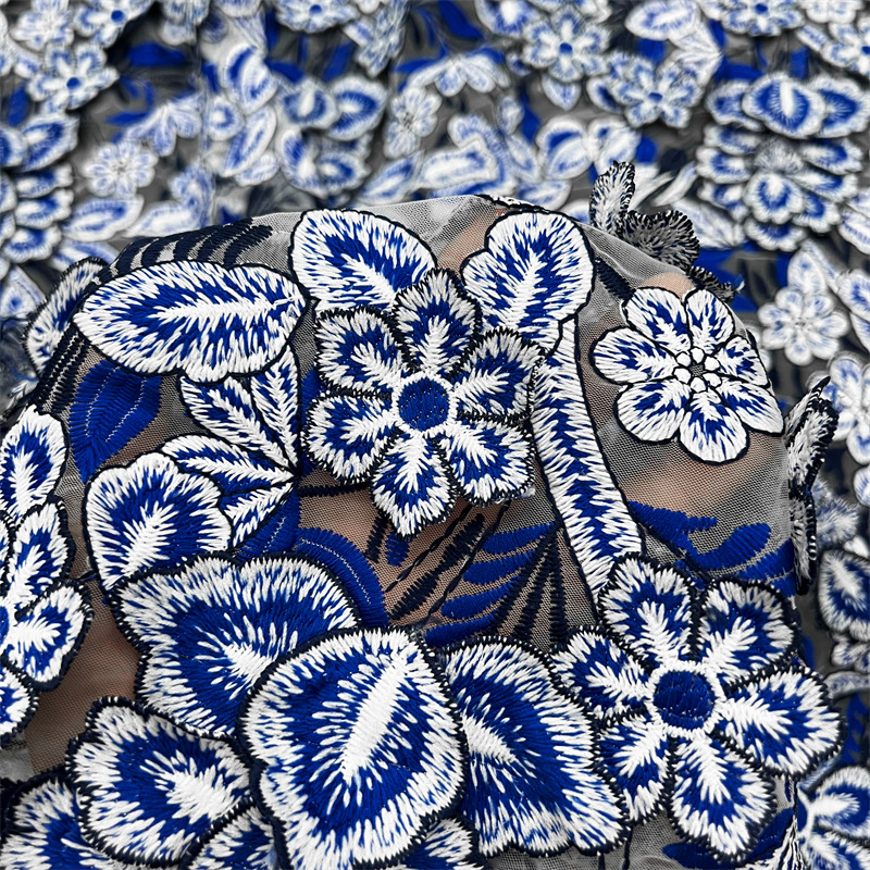 1yard Blue and white porcelain - Sewing Embroidery Fabric review and price
