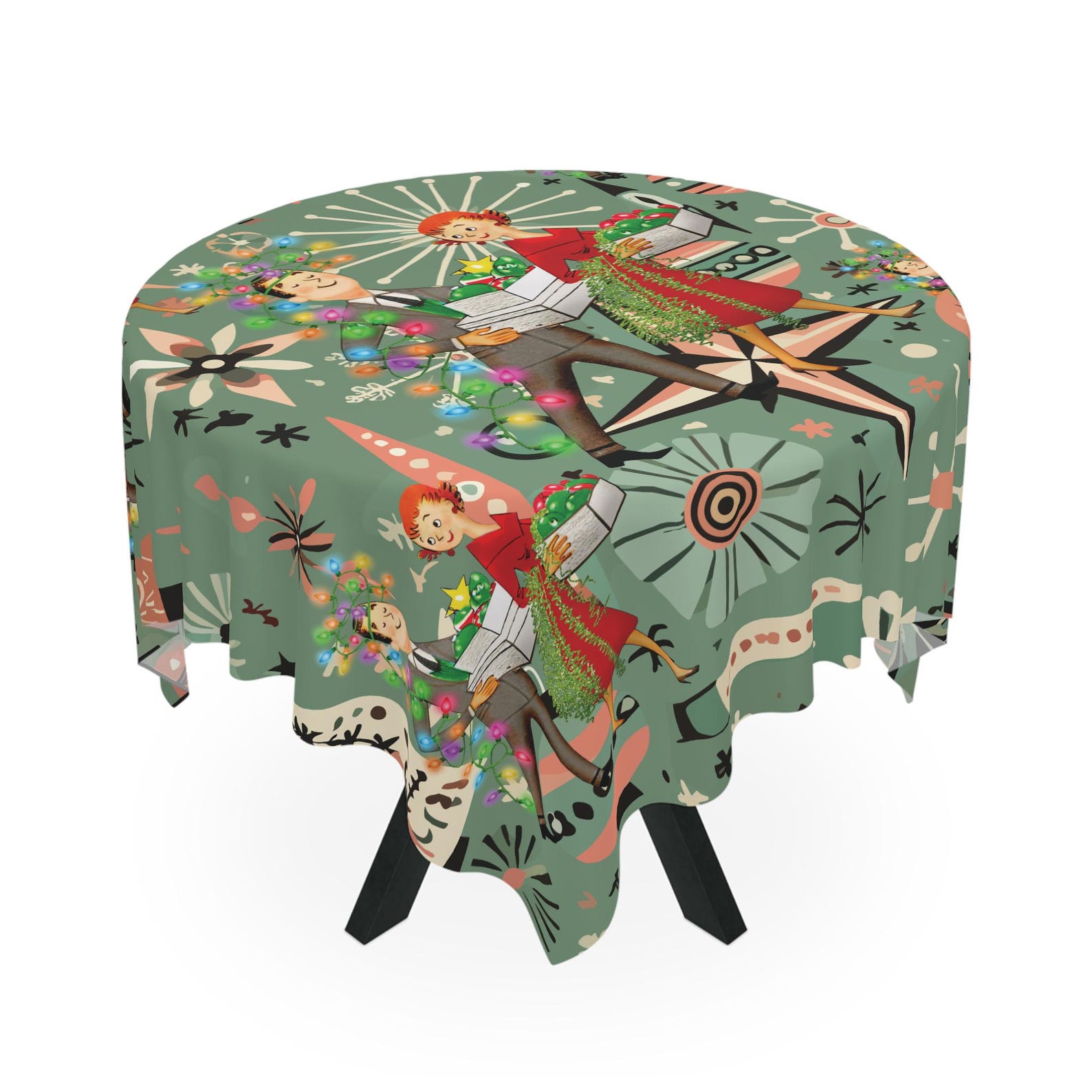 Retro 1950s Kitsch Christmas S - Century Textile & Sewing Supply By Owner review and price