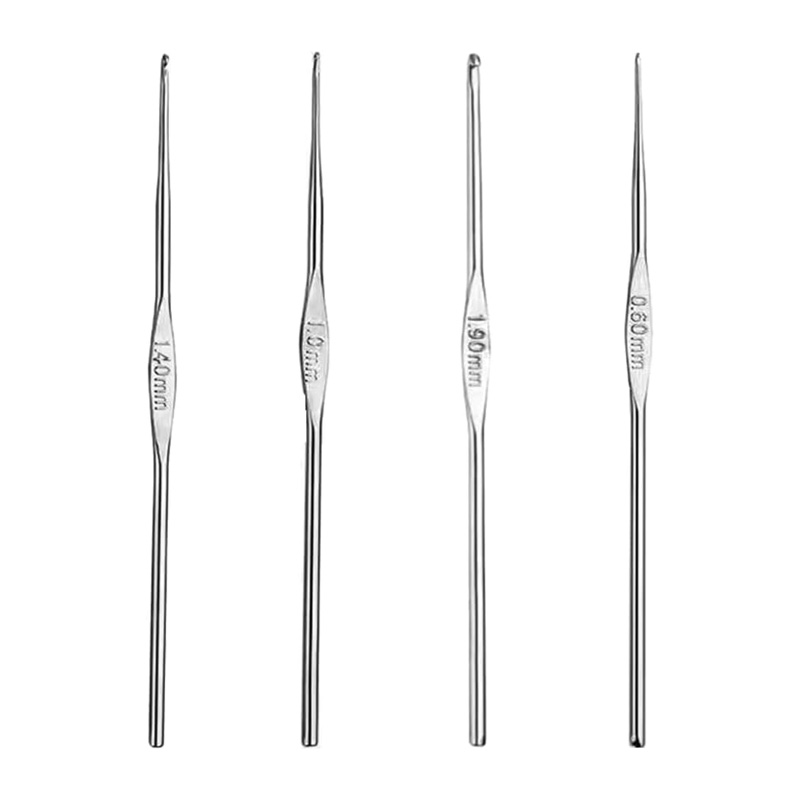 4 Pcs Stainless Steel Crochet  - Sewing By review and price