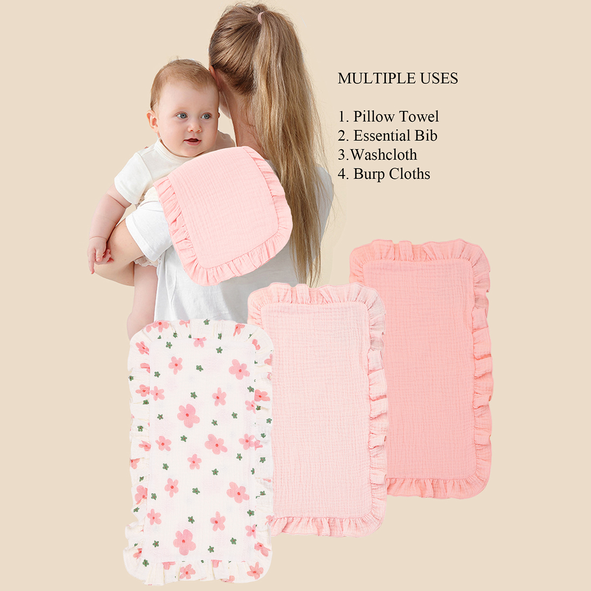 3Pcs/Set Soft Muslin Cotton Ga - Shoulder Pad Set In review and price