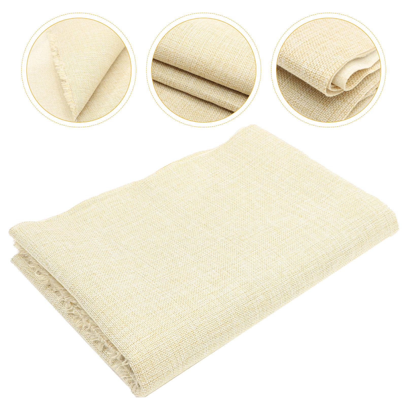 Beige Dense Linen Fabric for D - Textiles Sewing Machine review and price