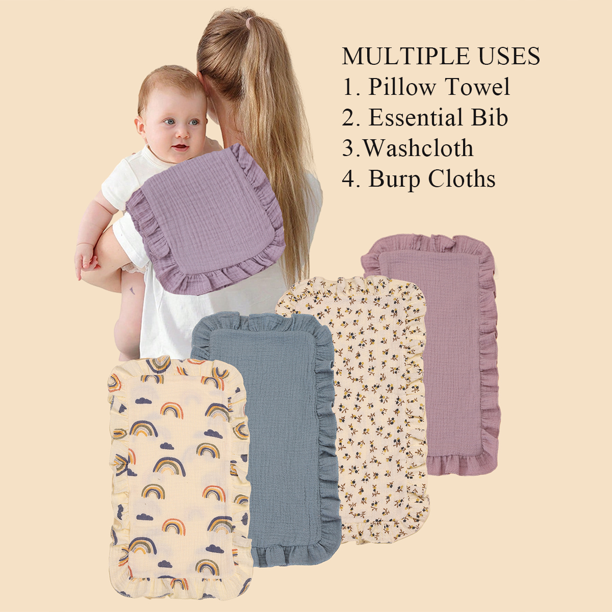 4 pcs/set Soft Muslin Cotton G - Shoulder Pad Set In review and price