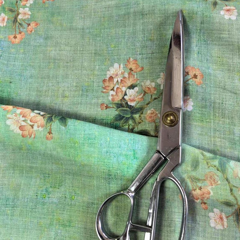 1yard Green petal print tissu  - Sewing Custom review and price