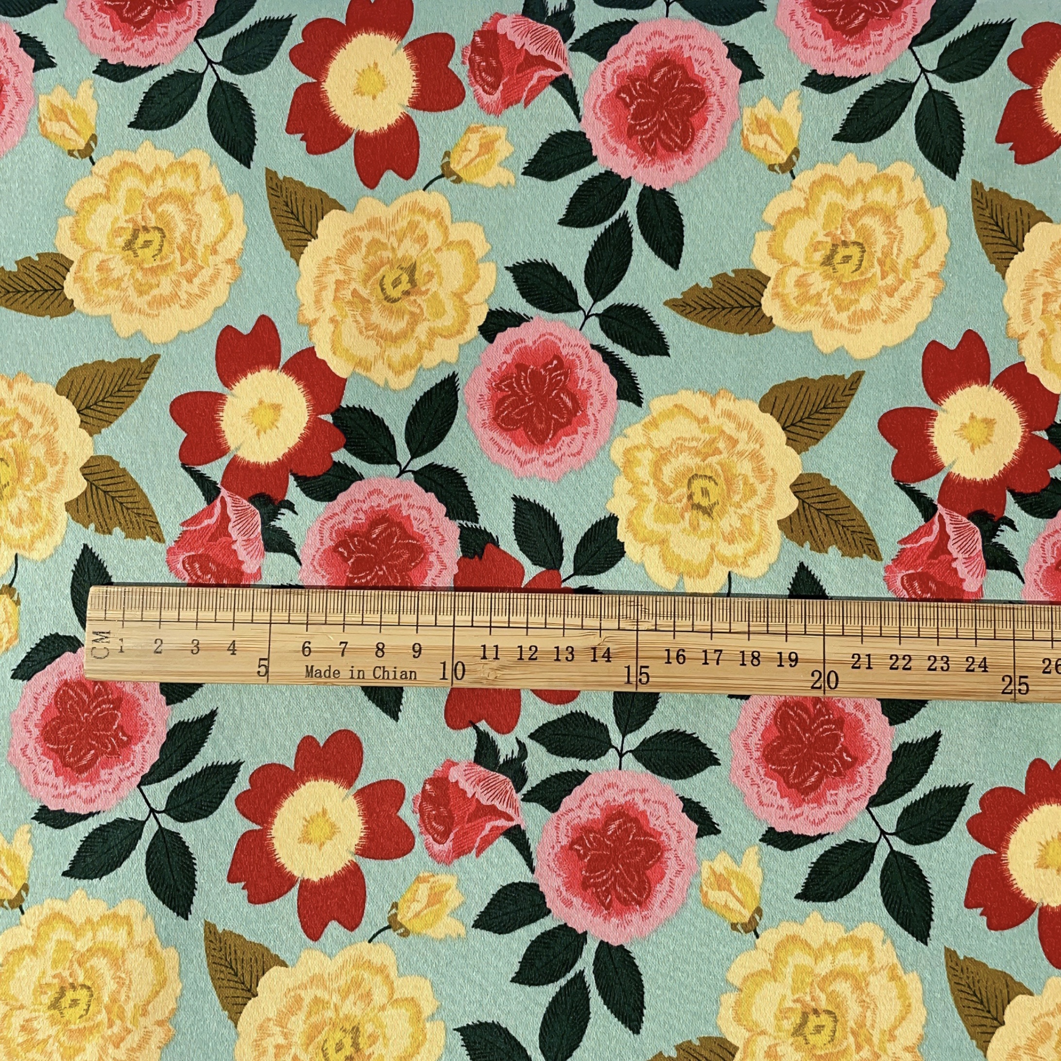 Vintage Floral Printed Satin 1 - Vintage Sewing Textile review and price