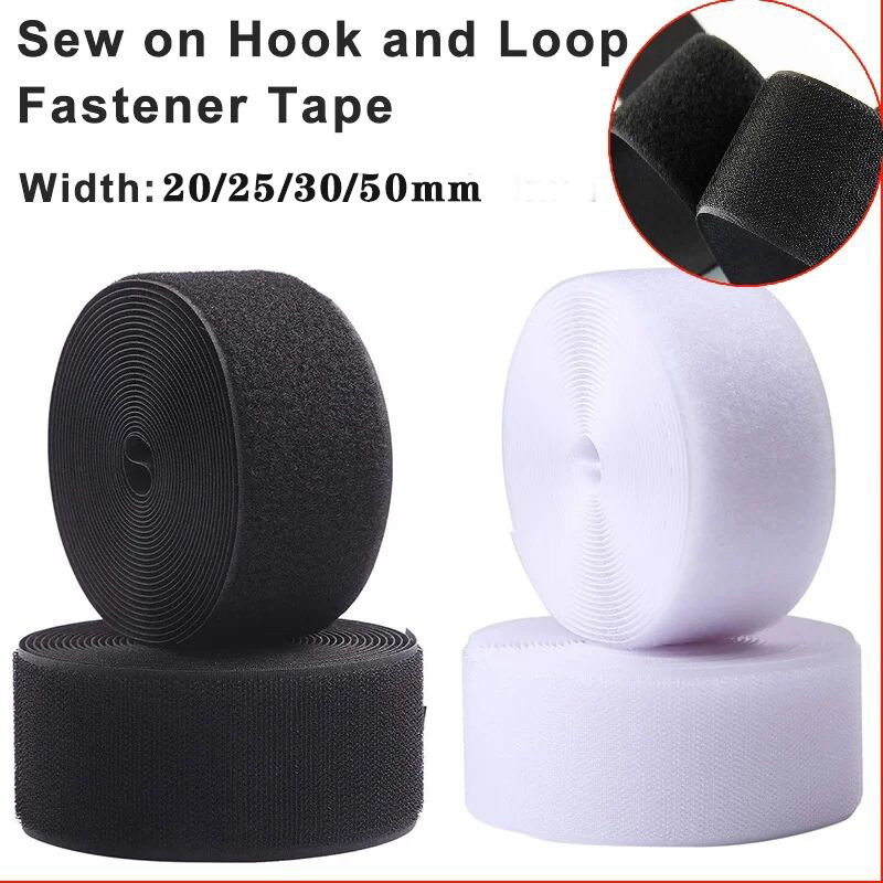 20-50mm Black White Hook and L - Velcro Sew On review and price