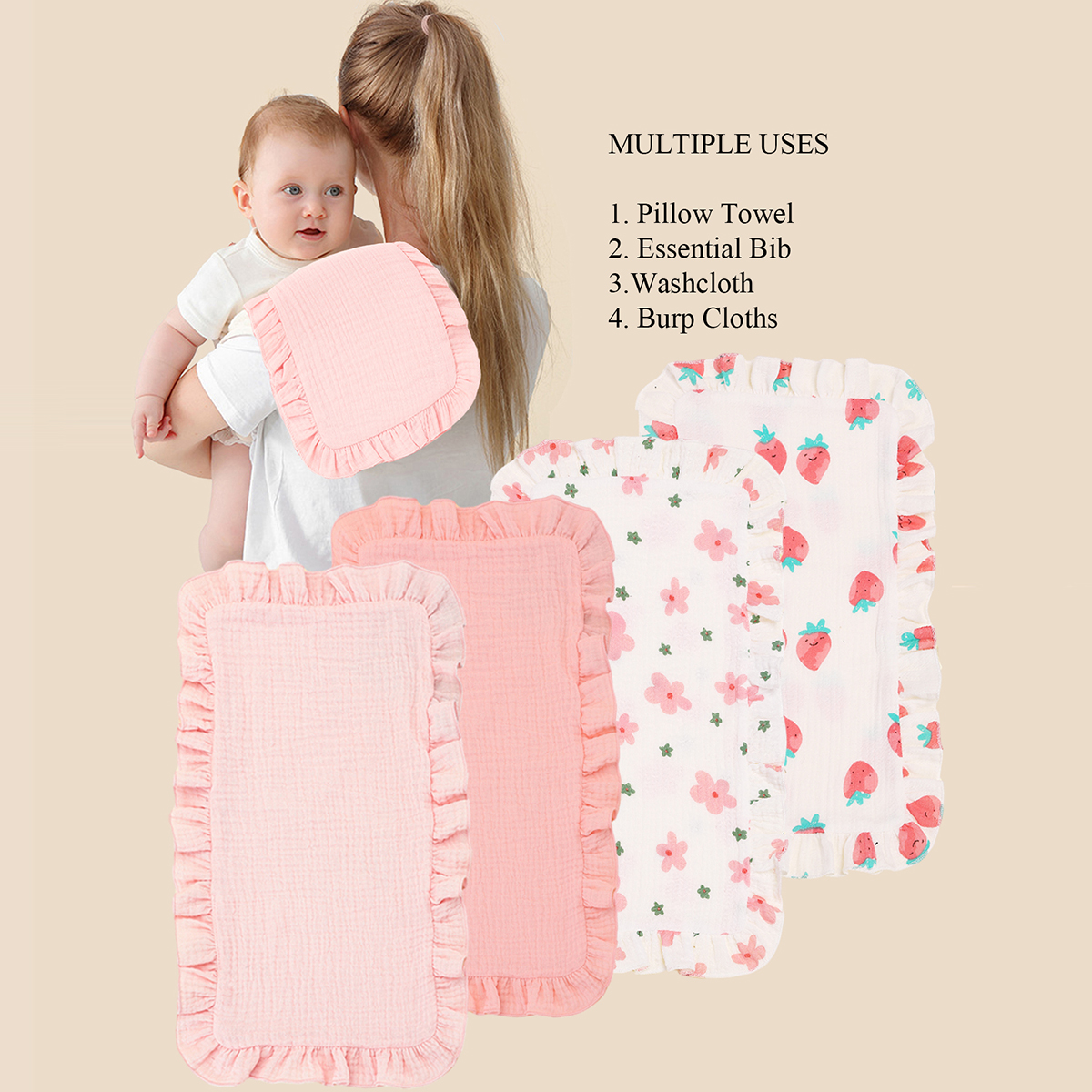 4Pcs/Set Cute Floral Prints So - Shoulder Pad Set In review and price